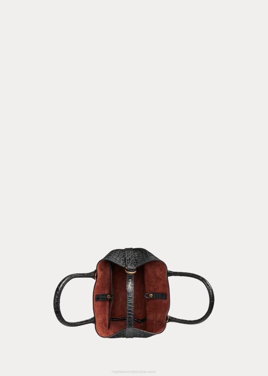 sort Kvinder Ralph Lauren præget mini bellport tote Z426B5208