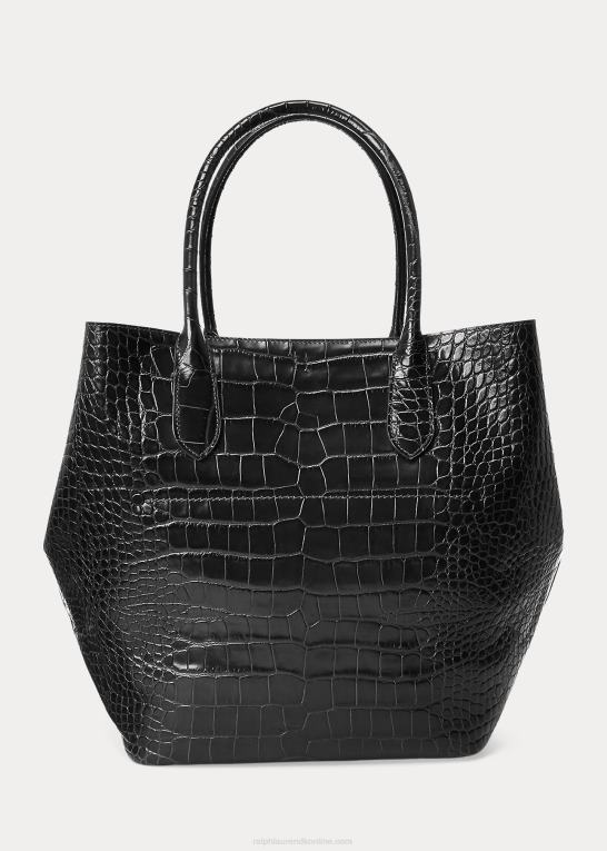 sort Kvinder Ralph Lauren præget stor bellport tote Z426B5225