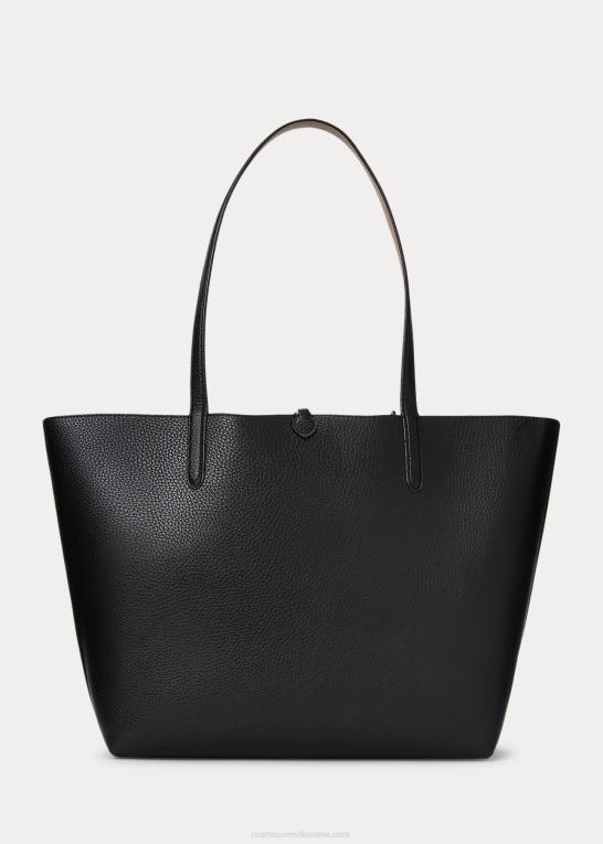 sort/taupe Kvinder Ralph Lauren vendbar pose i imiteret læder Z426B5433