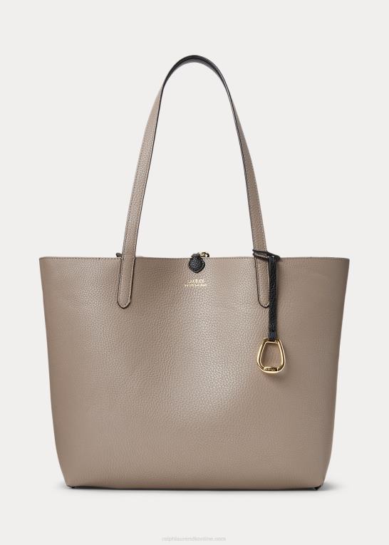 sort/taupe Kvinder Ralph Lauren vendbar pose i imiteret læder Z426B5433