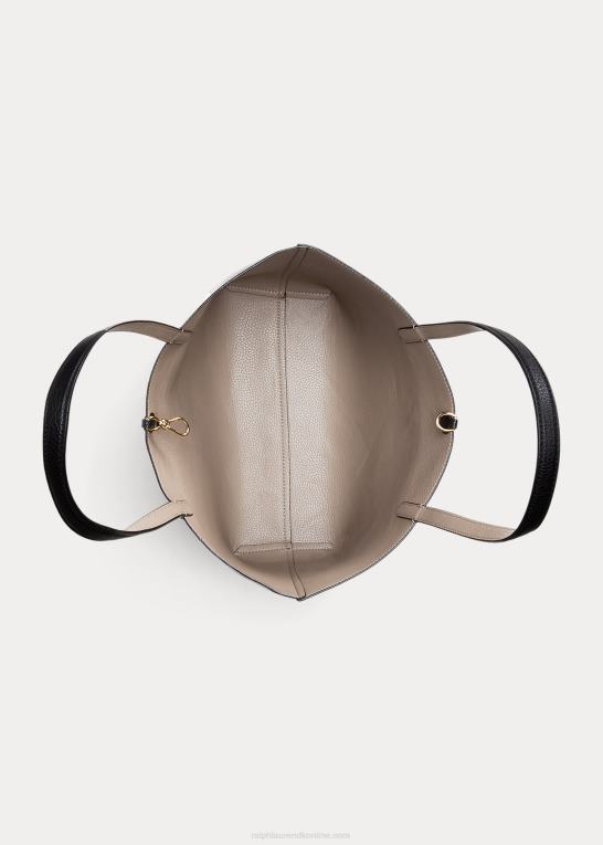 sort/taupe Kvinder Ralph Lauren vendbar pose i imiteret læder Z426B5433