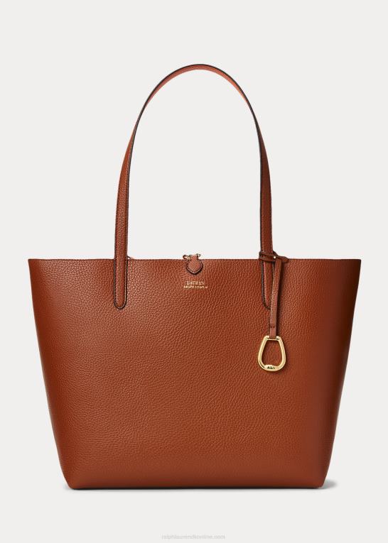 tan/orange Kvinder Ralph Lauren vendbar pose i imiteret læder Z426B5432