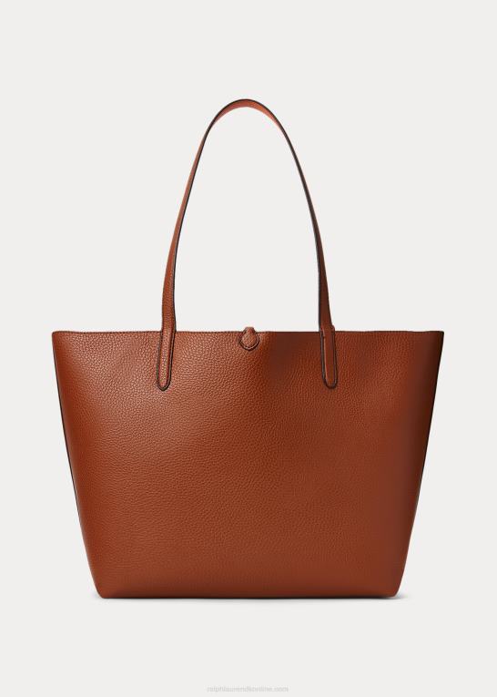 tan/orange Kvinder Ralph Lauren vendbar pose i imiteret læder Z426B5432