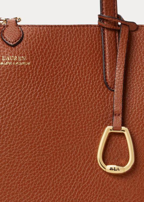tan/orange Kvinder Ralph Lauren vendbar pose i imiteret læder Z426B5432