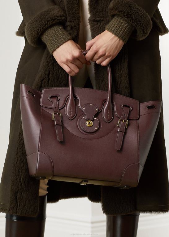 bordeaux Kvinder Ralph Lauren kalveskind blød ricky 33 Z426B5309