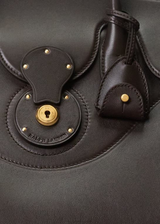 mørkebrun Kvinder Ralph Lauren kalveskind blød ricky 40 Z426B5322