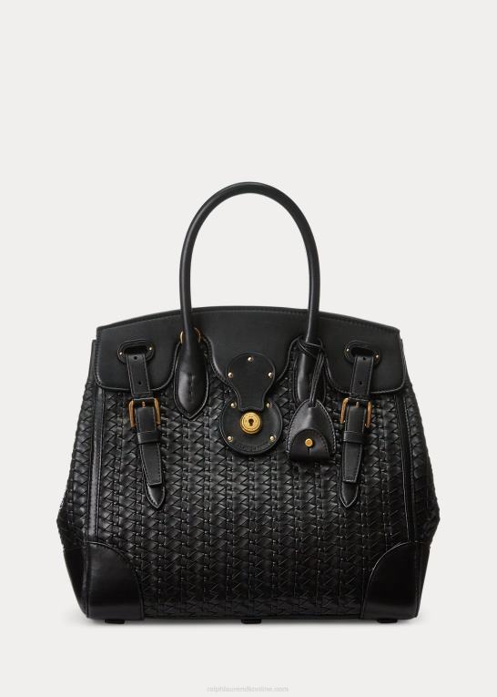 sort Kvinder Ralph Lauren vævet kalveskind blød ricky 33 Z426B5315