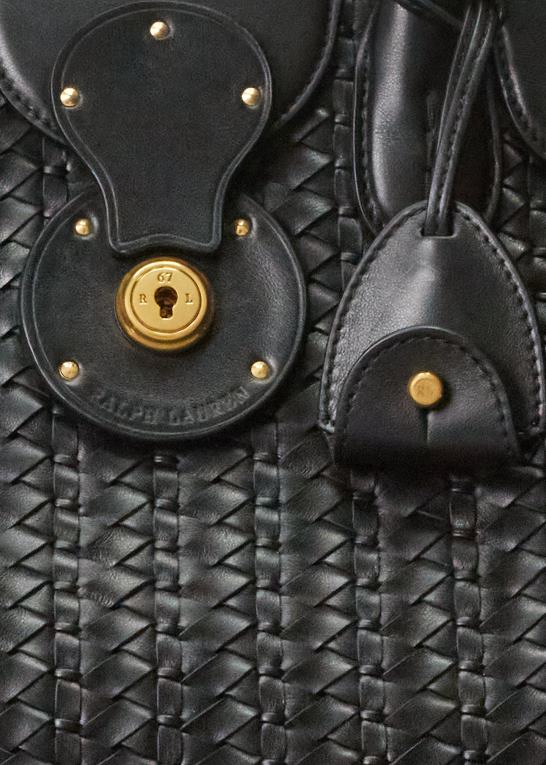 sort Kvinder Ralph Lauren vævet kalveskind blød ricky 33 Z426B5315