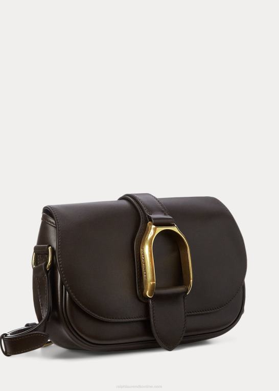 mørkebrun Kvinder Ralph Lauren kalveskind welington skuldertaske Z426B5279