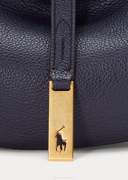midnatsflåde Kvinder Ralph Lauren polo id læder mini skuldertaske Z426B5132
