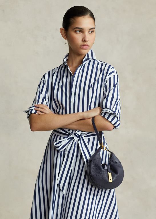 midnatsflåde Kvinder Ralph Lauren polo id læder mini skuldertaske Z426B5132