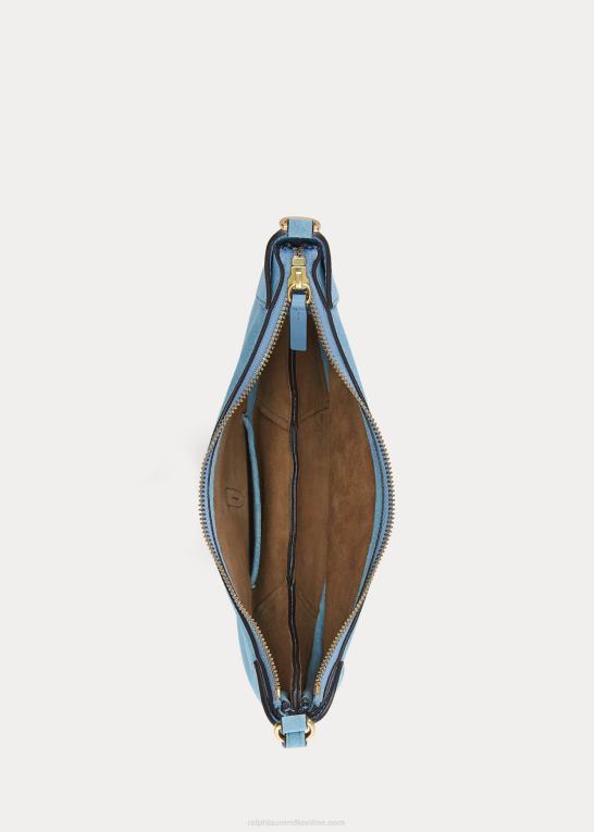 pudder blå Kvinder Ralph Lauren polo id ruskind mini skuldertaske Z426B5133