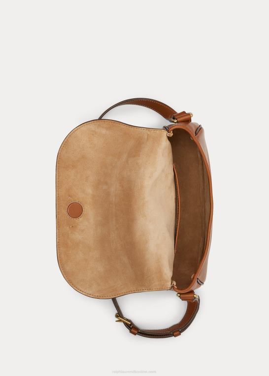 rl guld Kvinder Ralph Lauren kalveskind welington skuldertaske Z426B5287