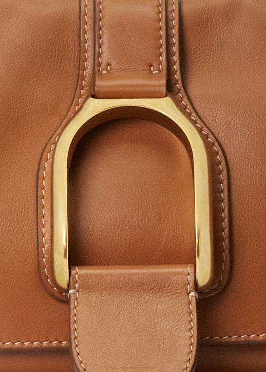 rl guld Kvinder Ralph Lauren kalveskind welington skuldertaske Z426B5287