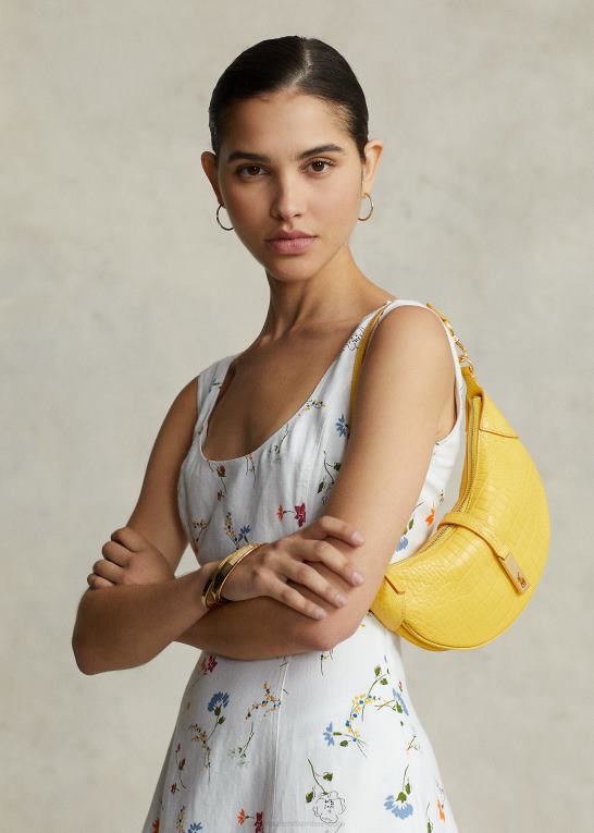 sennep Kvinder Ralph Lauren polo id præget mini skuldertaske Z426B5137