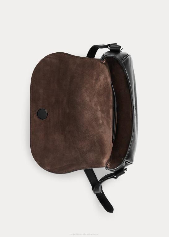 sort Kvinder Ralph Lauren kalveskind welington skuldertaske Z426B5286