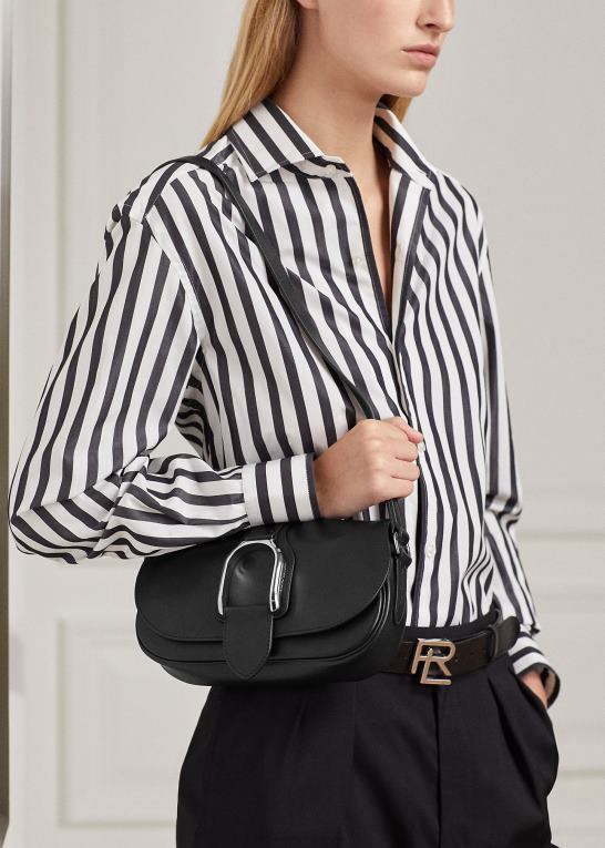 sort Kvinder Ralph Lauren kalveskind welington skuldertaske Z426B5286