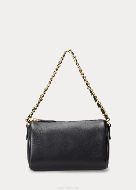 sort Kvinder Ralph Lauren nappa læder lille emelia skuldertaske Z426B5435