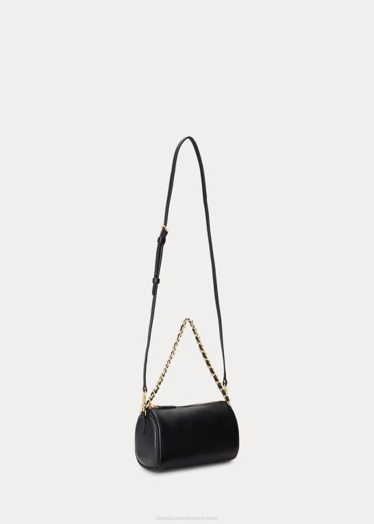 sort Kvinder Ralph Lauren nappa læder lille emelia skuldertaske Z426B5435