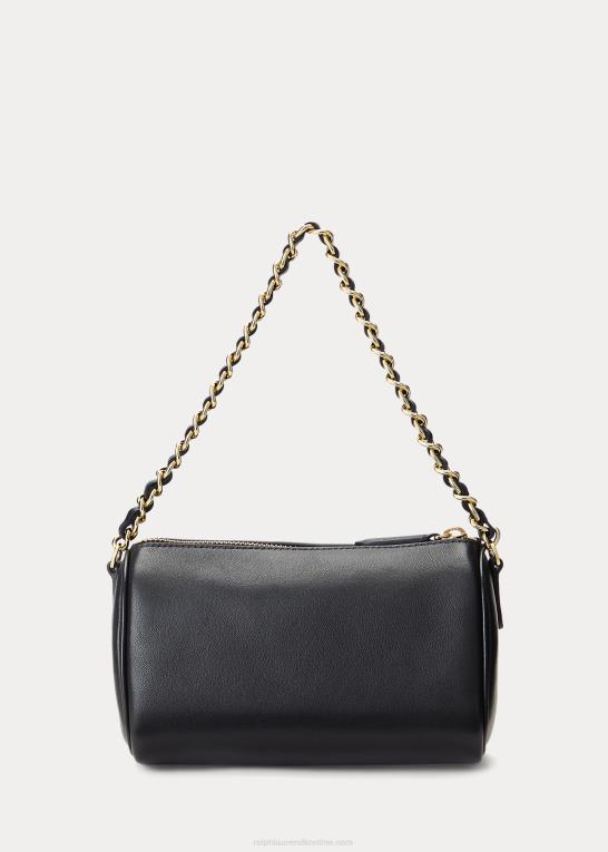 sort Kvinder Ralph Lauren nappa læder lille emelia skuldertaske Z426B5435