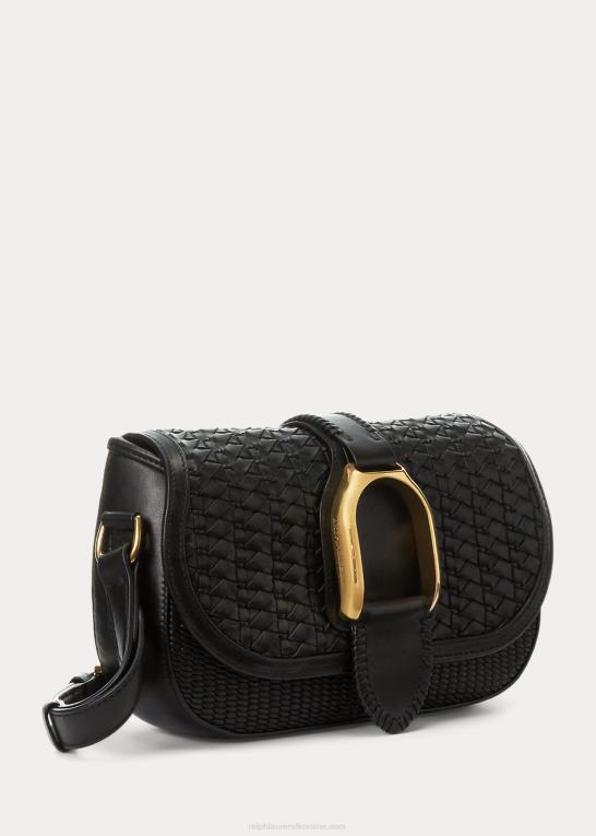 sort Kvinder Ralph Lauren vævet kalveskind welington skuldertaske Z426B5283