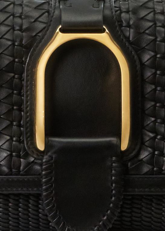 sort Kvinder Ralph Lauren vævet kalveskind welington skuldertaske Z426B5283