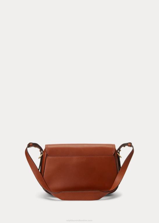tan Kvinder Ralph Lauren lille maddy skuldertaske i læder Z426B5156