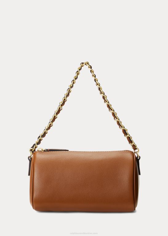 tan Kvinder Ralph Lauren nappa læder lille emelia skuldertaske Z426B5436
