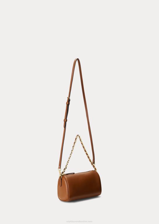 tan Kvinder Ralph Lauren nappa læder lille emelia skuldertaske Z426B5436