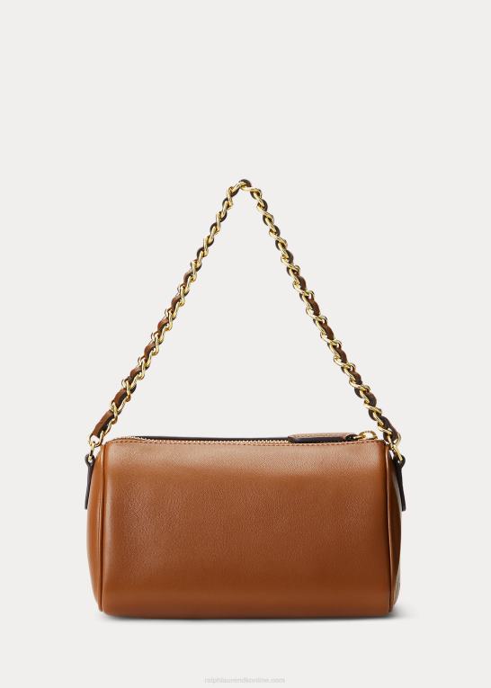 tan Kvinder Ralph Lauren nappa læder lille emelia skuldertaske Z426B5436