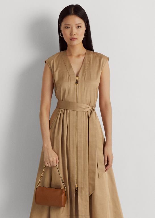 tan Kvinder Ralph Lauren nappa læder lille emelia skuldertaske Z426B5436