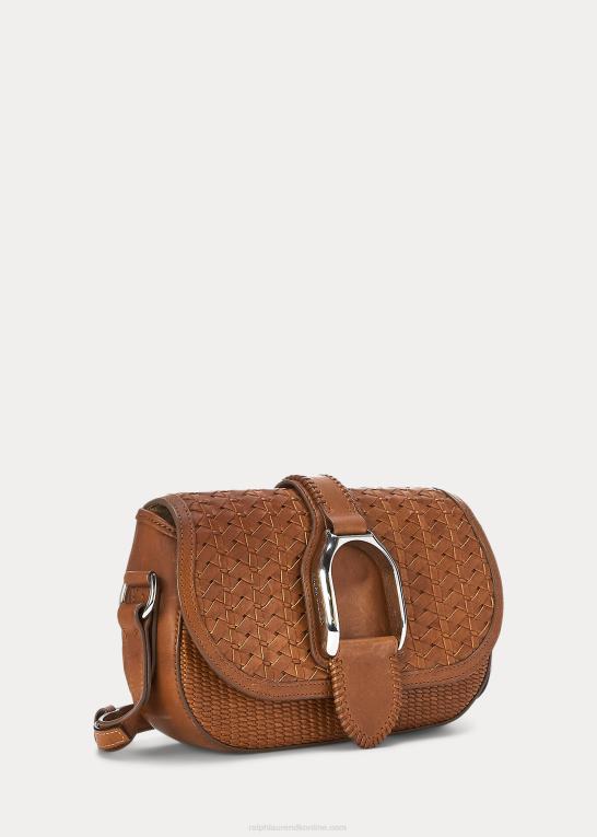 tan Kvinder Ralph Lauren vævet kalveskind welington skuldertaske Z426B5273