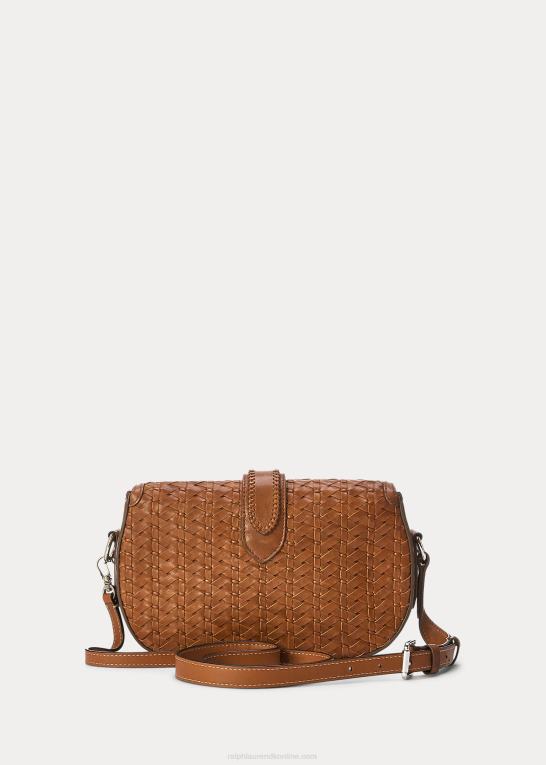 tan Kvinder Ralph Lauren vævet kalveskind welington skuldertaske Z426B5273