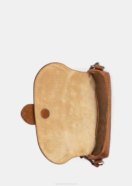 tan Kvinder Ralph Lauren vævet kalveskind welington skuldertaske Z426B5273