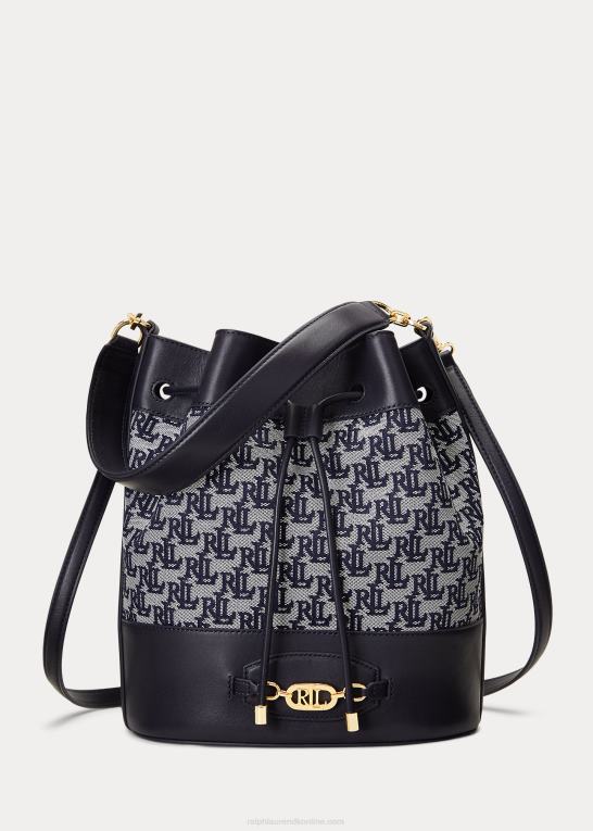 flåde Kvinder Ralph Lauren monogram stor andie-snørepose Z426B5353