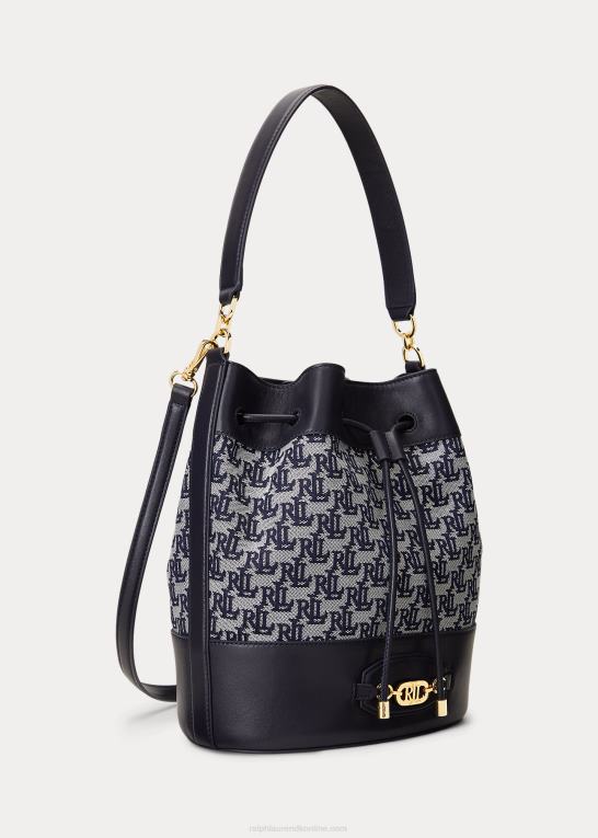 flåde Kvinder Ralph Lauren monogram stor andie-snørepose Z426B5353