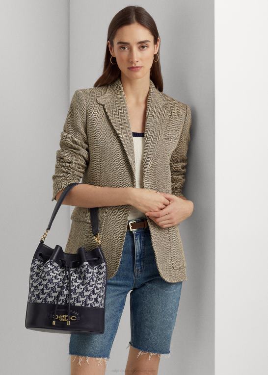 flåde Kvinder Ralph Lauren monogram stor andie-snørepose Z426B5353