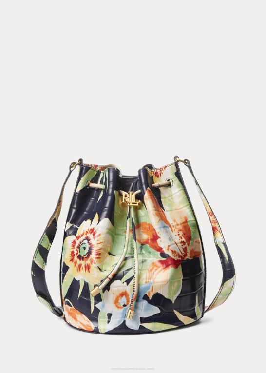 marina tropiske blomster Kvinder Ralph Lauren blomstret medium andie-snørepose Z426B5443