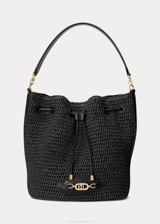 sort Kvinder Ralph Lauren strå stor andie snorepose Z426B5444
