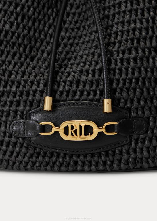 sort Kvinder Ralph Lauren strå stor andie snorepose Z426B5444