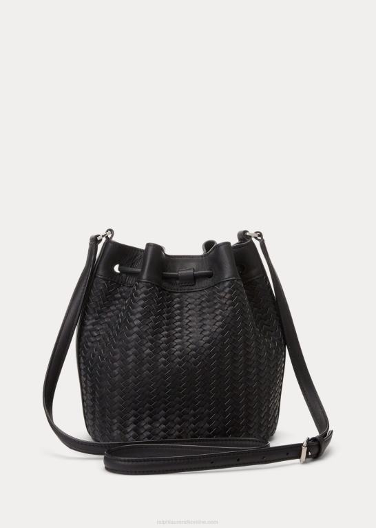 sort Kvinder Ralph Lauren vævet medium andie-snørepose Z426B5341