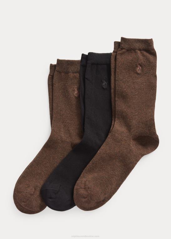 Brun Kvinder Ralph Lauren besætningssok 3-pak Z426B5518