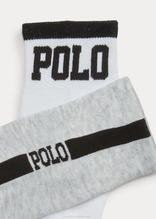 Kvinder Ralph Lauren multi-logo crew sok 3-pak Z426B5503