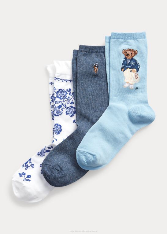 assorteret farve pakke Kvinder Ralph Lauren gaveæske med polobjørnesok Z426B5515