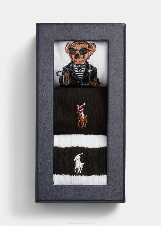 assorteret farve pakke Kvinder Ralph Lauren gaveæske med polobjørnesok Z426B5533