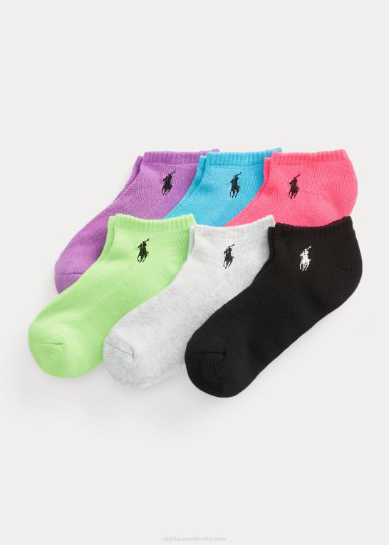 multi Kvinder Ralph Lauren polstret ankelsok 6-pak Z426B5490