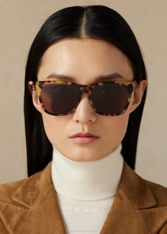 plettet havana Kvinder Ralph Lauren rl ricky ii solbriller Z426B5575
