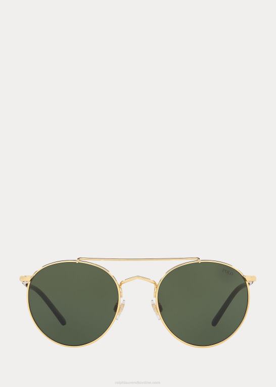 skinnende guld Kvinder Ralph Lauren wimbledon panto solbriller Z426B5471