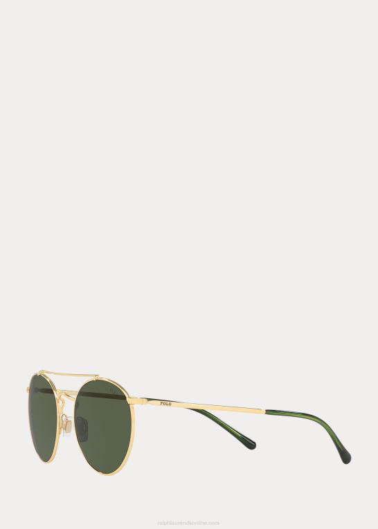 skinnende guld Kvinder Ralph Lauren wimbledon panto solbriller Z426B5471