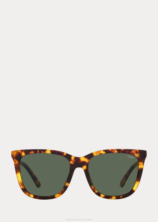 skinnende havana Kvinder Ralph Lauren polo wayfarer solbrillerne Z426B5540